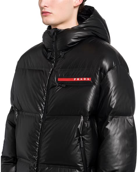 prada jacket mens puffer|prada coat men's puffer.